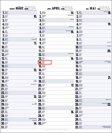 3-MONATSPLANER - BÜROPLANER - OFFICE PLANER